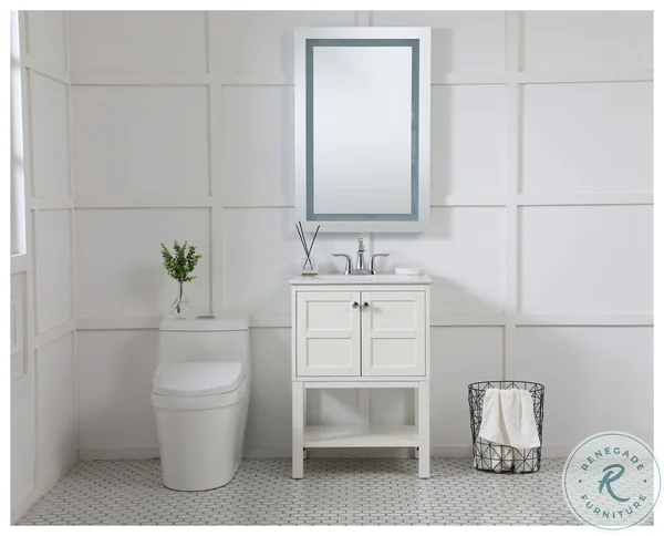 Elegant Decor Helios 24in x 36in Hardwired LED Mirror with Touch Sensor and Color Changing MRE12436