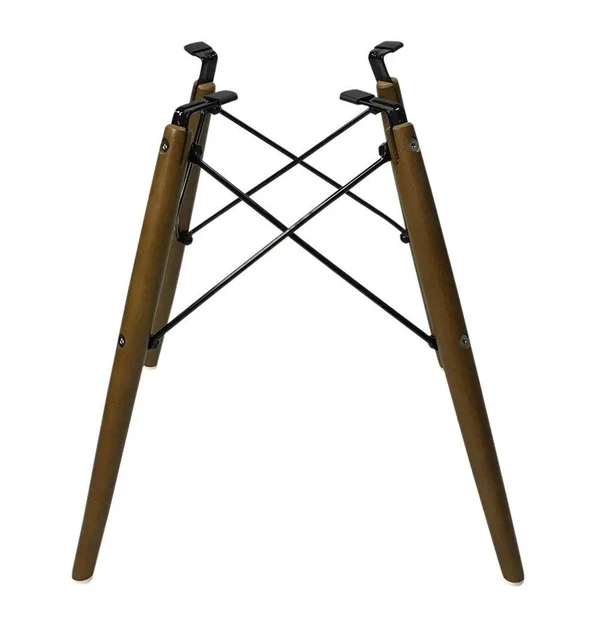 Eiffel Chair - Wooden Legs - yellow-pp, Dark Walnut