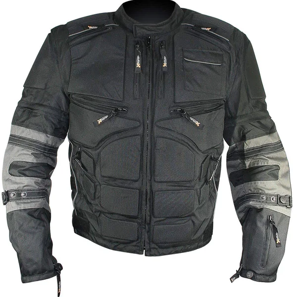 Xelement CF5050 &morph& Men's Black and Grey Cordura Armored Jacket with Removable Sleeves - Grey - Small