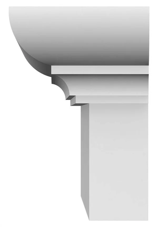 Ekena Millwork CRH06X80ST-1 80x22 Bottom Width x 84 3/4x22 Top Width x 6 1/4x22H x 1 3/4x22P Strickland Crosshead