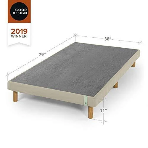Zinus Good Design Winner Justina 11 inch Metal Mattress Foundation, Twin XL, Beige