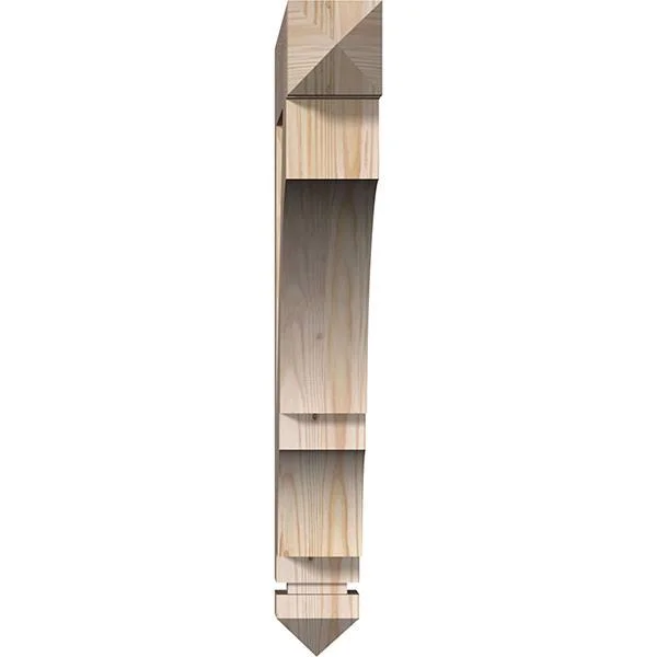 3 1/2x22W x 26x22D x 26x22H Balboa Arts & Crafts Smooth BRACKET, Douglas Fir