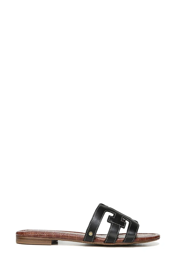 Sam Edelman Bay Slide Sandal Bright White Leather