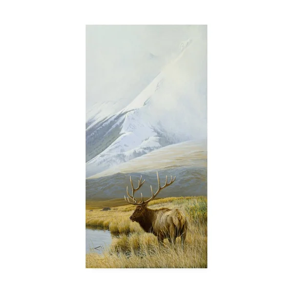 Michael Budden 'Autumn Uprights, Elk' Canvas Art 16x32