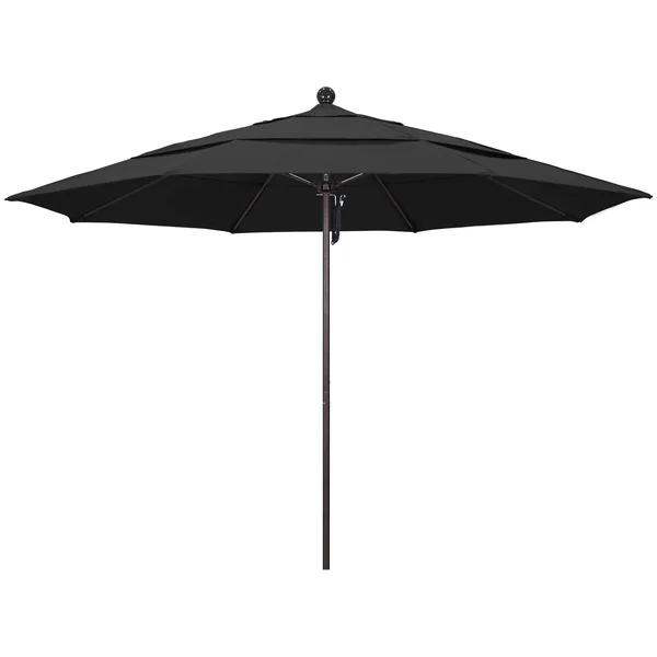 California Umbrella 11 Feet Fiberglass Market Umbrella Po DVent Bronze/Pacifica/Black
