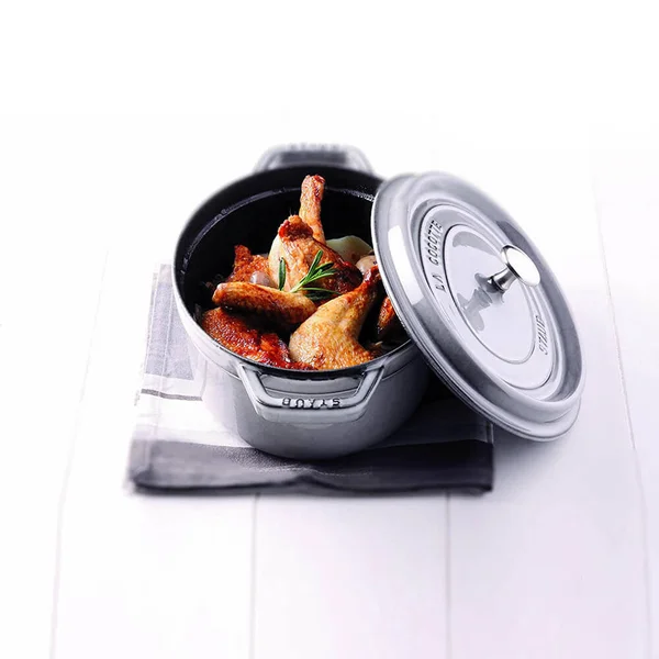 Staub Oval Cocotte 5 7/8 inch Graphite Grey