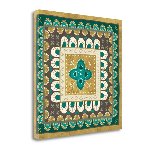 26x22 x 26x22 Cool Feathers Tiles I Giclee on Gallery Wrap Canvas