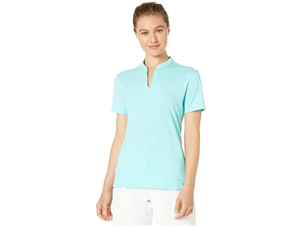 Nike Womens Dry Open Placket Polo Light Aqua - W19