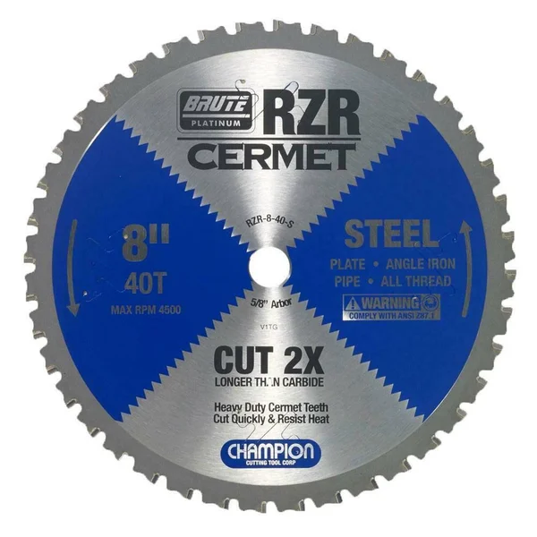 Champion Cutting Tool Cermet Tipped Circular Saw Blade 8#P4444368 RZR