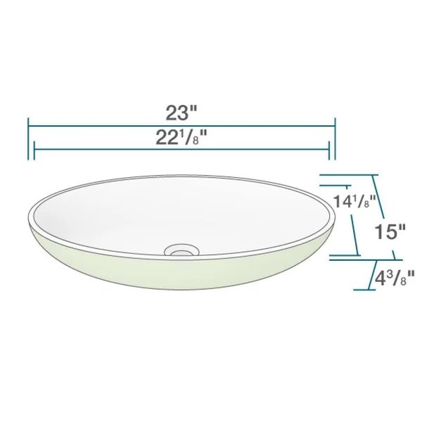 Rene R11-5001-SGE-R9-7003 Stone Composite Oval Vessel Sink with Faucet - Sage, Brushed Nickel