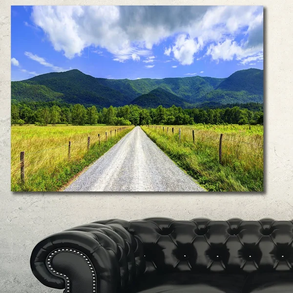 Design Art &Sparks Lane in Cades Cove& Photographic Print on Wrapped Canvas, Green