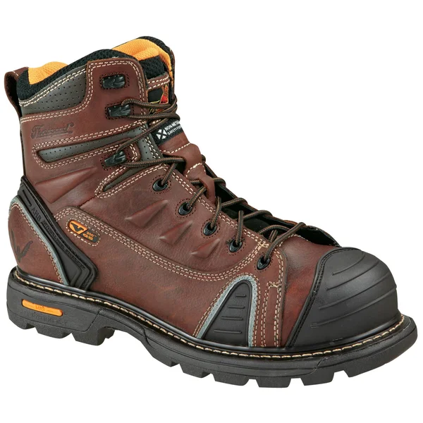 Thorogood Men's 6x22 Safety Toe Boots - Brown, 15 M