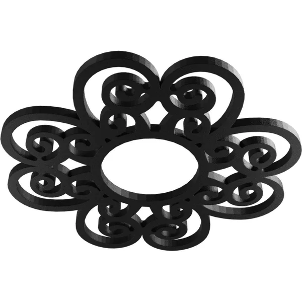 Ekena Millwork CMPP22COASV 22x22OD x 7 1/2x22ID x 3/4x22P Cohen Architectural Grade PVC Pierced Ceiling Medallion - Antiqued Silv
