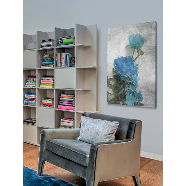 Marmont Hill Midnight Blue 3 Painting Print on Wrapped Canvas, 30x22x45x22