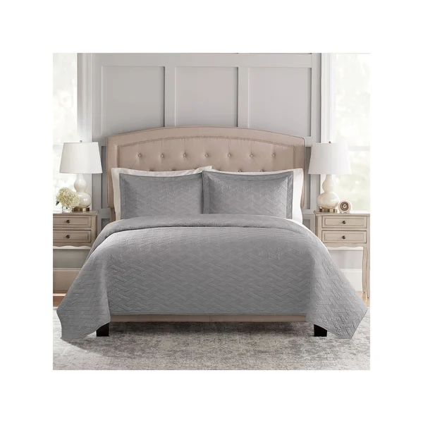 Croft & Barrow Anna Diamond Quilt or Sham - Grey, Twin