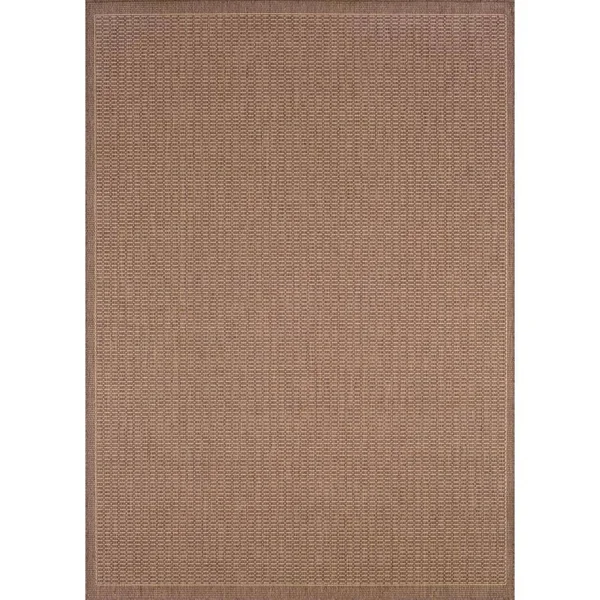 Saddlestitch Area Rug, Cocoa/Natural, Runner, 23x22 x 119x22