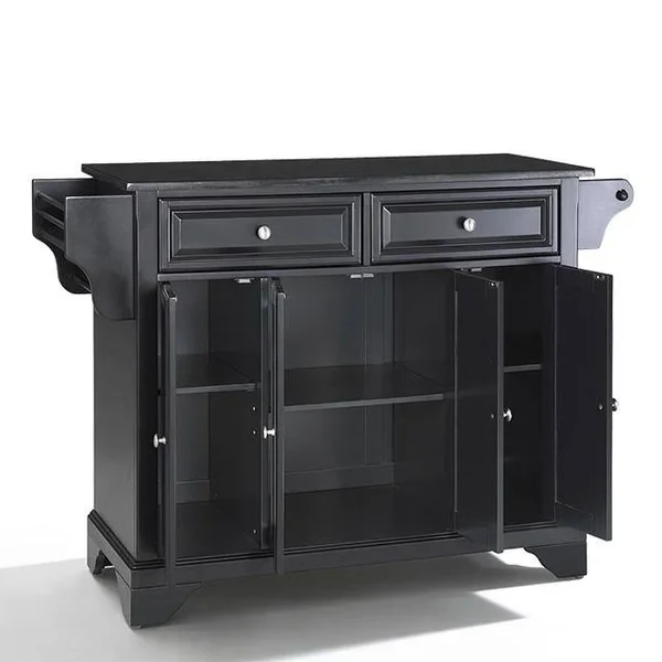 Crosley Furniture Alexandria Solid Granite Top Kitchen Island, Mahogany, 52" x 34" x 18"