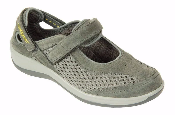 Women's OrthoFeet Sanibel Mary Jane, Size: 7.5, Gray