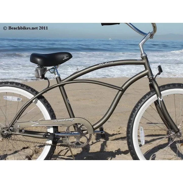 Firmstrong 24-Inch Matte Grey Urban Man Single Speed Beach Cruiser Bicycle