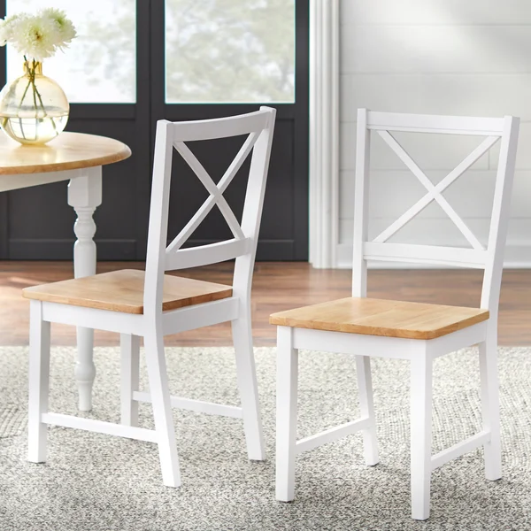 Virginia Cross-Back Chair - Set of 2, Black