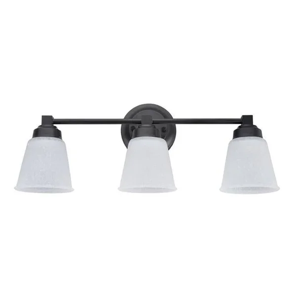 Aspen Creative 62070-2 - Three-Light Metal Bathroom Vanity Wall Light Fixture, 21 1/4x22 Wide, Transitional Design in Oil Rubbed