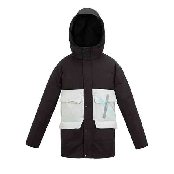 Mens Hooded Down Jackets Winter Warm Windproof Coats Casual Fashion with Pockets - Black01 - Medium