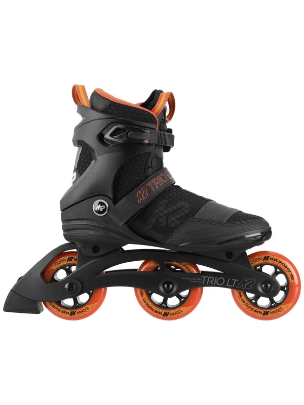 K2 Trio LT 100 Mens Urban Inline Skates, Black/Orange, 9.5