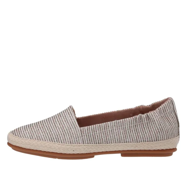 Fitflop Siren Glitter Stripe Espadrille Flat - Stone, 8