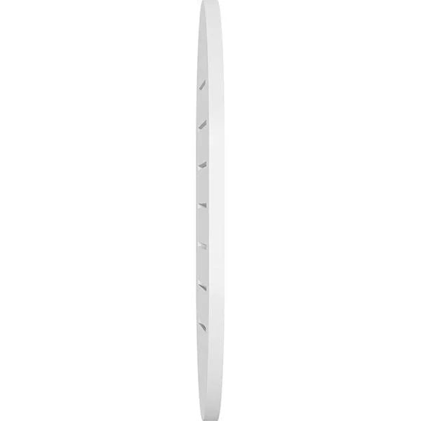 Ekena Millwork GVPVR24X4201SF 24x22W x 42x22H Vertical Round Ended Surface Mount PVC Gable Vent: Functional, w/ 3-1/2x22W x 1x22