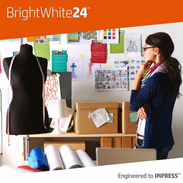 HP Printer Paper, BrightWhite24, 8.5 x 11, Letter, 24lb, 97 Bright, 2, 500 Sheets