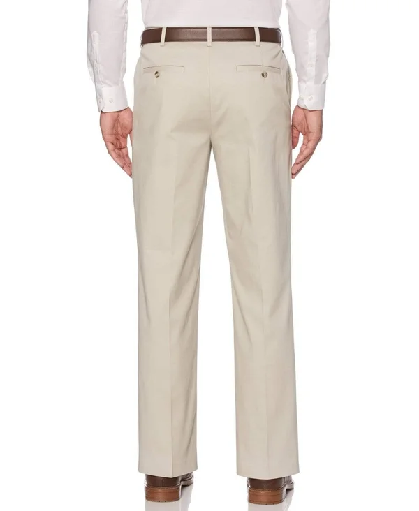 Savane Men's Big & Tall Flat Front Ultimate Performance Chino Pants, Size: 60 x 30, Beige