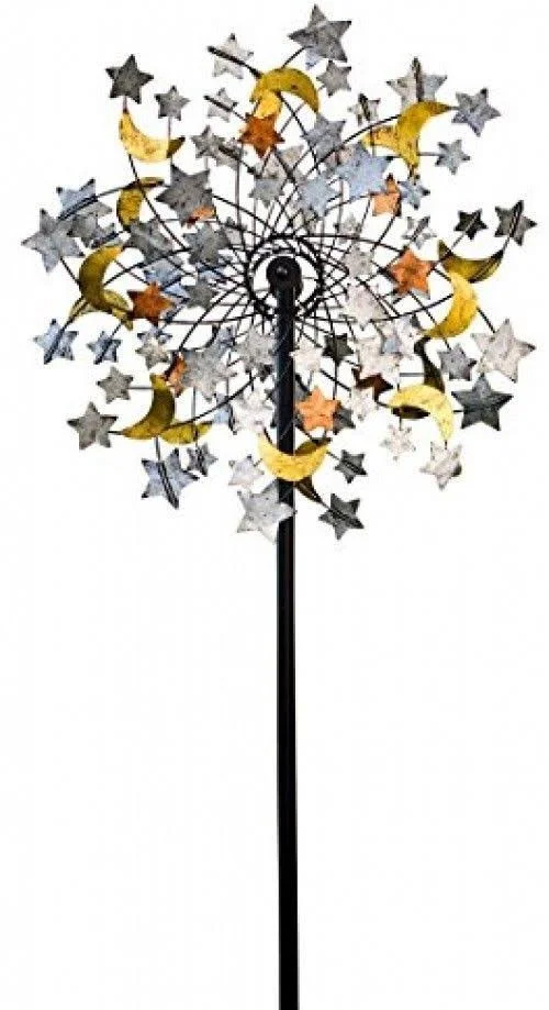 Plow & Hearth 54322 Celestial Confetti Garden Wind Spinner