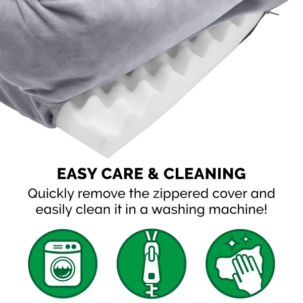 FurHaven Velvet Waves Perfect Comfort Orthopedic Sofa Dog Bed - Jumbo - Granite Gray