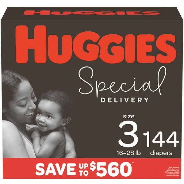 Huggies Special Delivery Diapers - 3 (16-28 lb) - 144 diapers