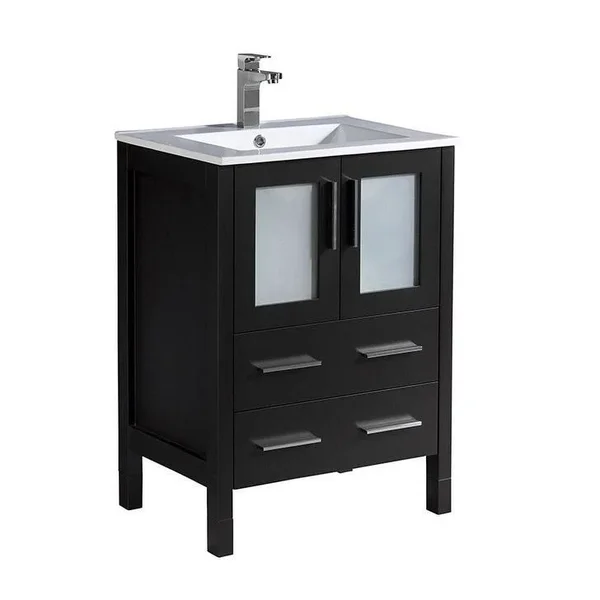 Fresca Torino Single Bathroom Vanity Set - Gray Oak, 24x22