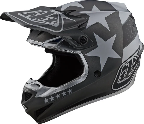 Troy Lee Designs SE4 Polyacrylite Helmet MIPS - Freedom Medium - Black/Gray