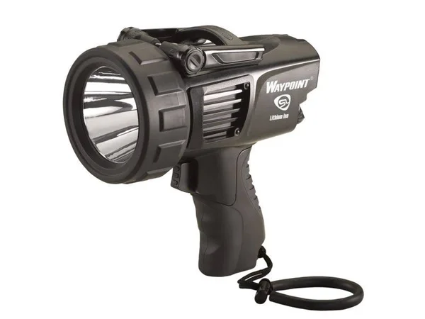 Streamlight Waypoint Rechargeable Spotlight 1000 Lumen White LED 44919 - International AC Charge Cord Black 44921