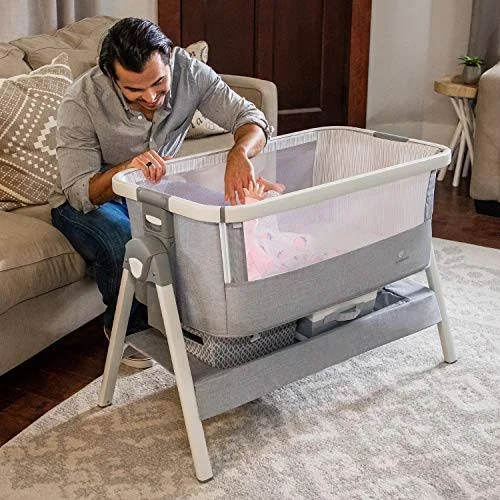 Bed Side Crib for Baby - Sleeper Bassinet Includes Travel Case, Mattress, Sheet, and Urine Pad - Keep Newborn Babies Close When
