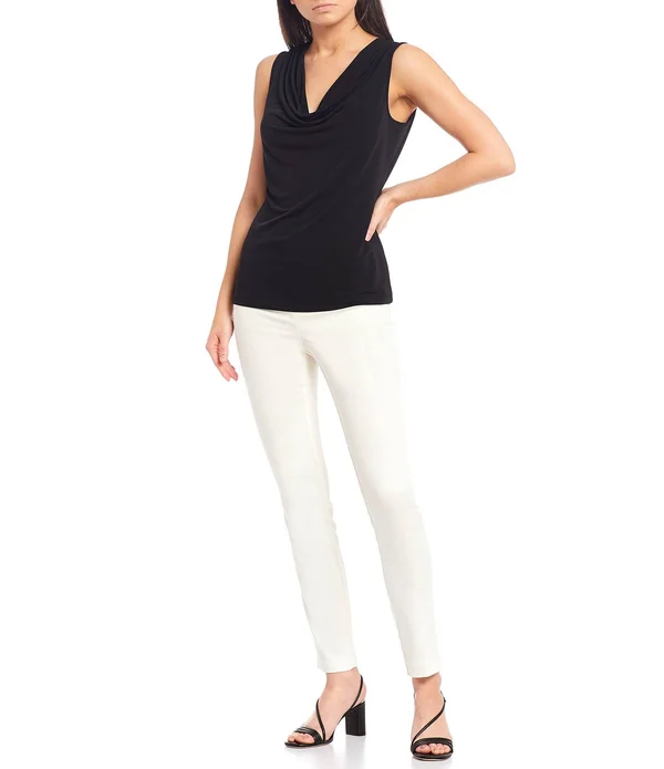 Calvin Klein Pull-On Cropped Pants - Size: XL, White