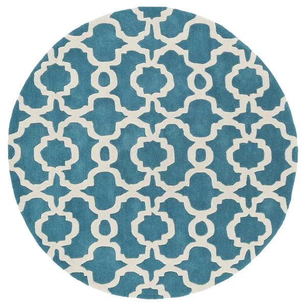 Kaleen Revolution REV03-28 Rug in Yellow - 3 Foot 9 inch Round