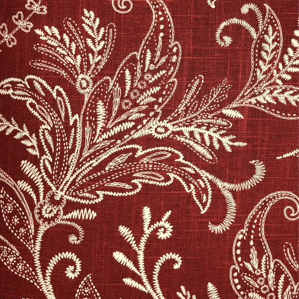 Plutus Berry Crest Vineyard Red and Beige Luxury Throw Pillow