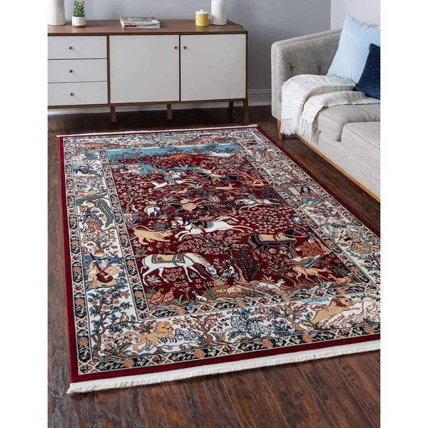 Unique Loom Birmingham Narenj Area Rug (5& x 8& - Navy Blue)