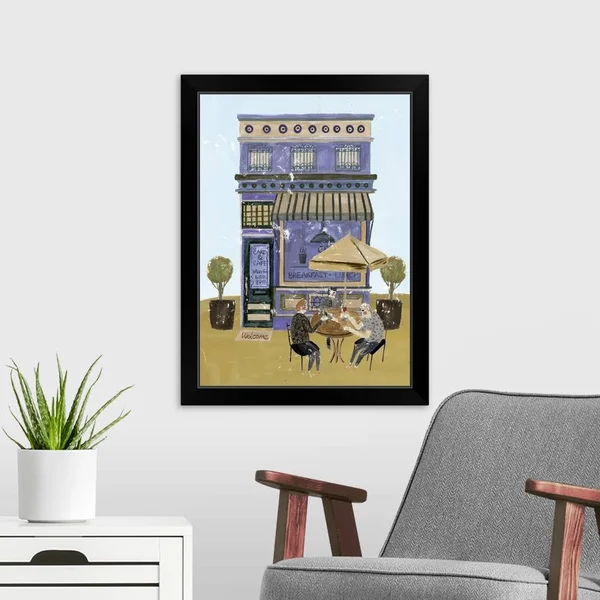 Local Cafe II, Black Framed Wall Art, 18x24, Great Big Canvas