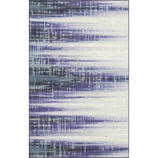 Mohawk Home Kaven Navy 6 ft. x 9 ft. Abstract Area Rug, Blue