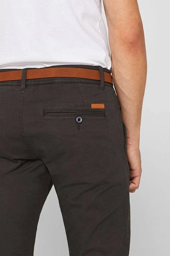 Esprit Organic Cotton Slim Stretch Chinos by Esprit, Grey