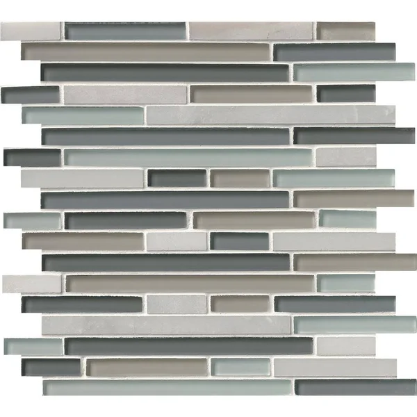 MSI Keystone Blend Interlocking 12 in. x 12 in. x 8mm Glass Stone Mesh-Mounted Mosaic Tile (10 Sq. ft. - CASE)