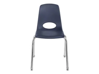 Factory Direct 16in Stack Chair Swivel Glide, 6-Pack - Navy