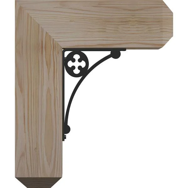 3 1/2 inchw x 13 1/2 inchd x 16 inchh Crawley Craftsman Ironcrest Smooth BRACKET - Douglas Fir (1 1/2 inchw x 5 1/2 inchd x 8 inc