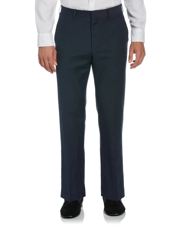 Cubavera Men's Flat Front Linen Blend Dress Pant