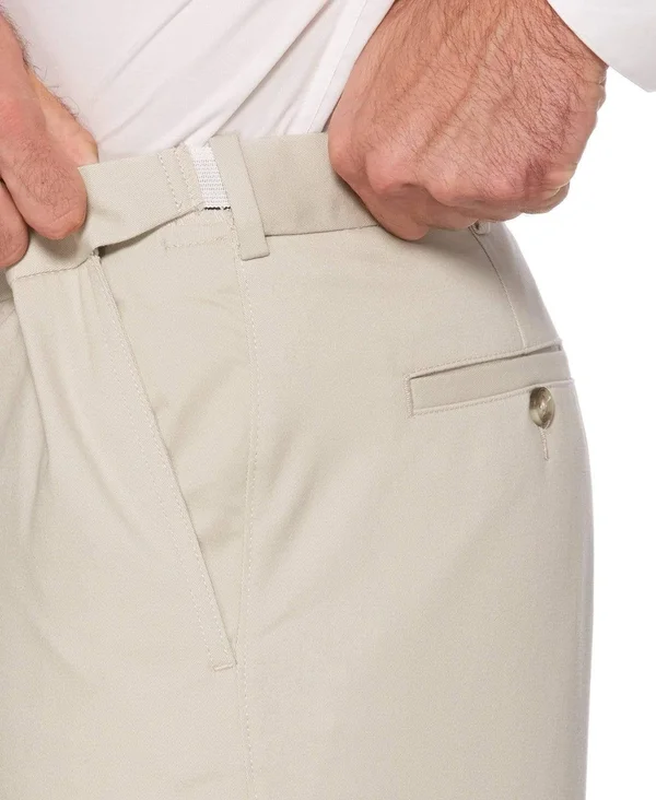 Savane Men's Big & Tall Flat Front Ultimate Performance Chino Pants, Size: 60 x 30, Beige